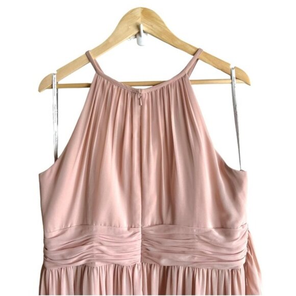 Monique Lhuillier Daniela Gown Size 22 Blush Pink Bridesmaid - Picture 7 of 14